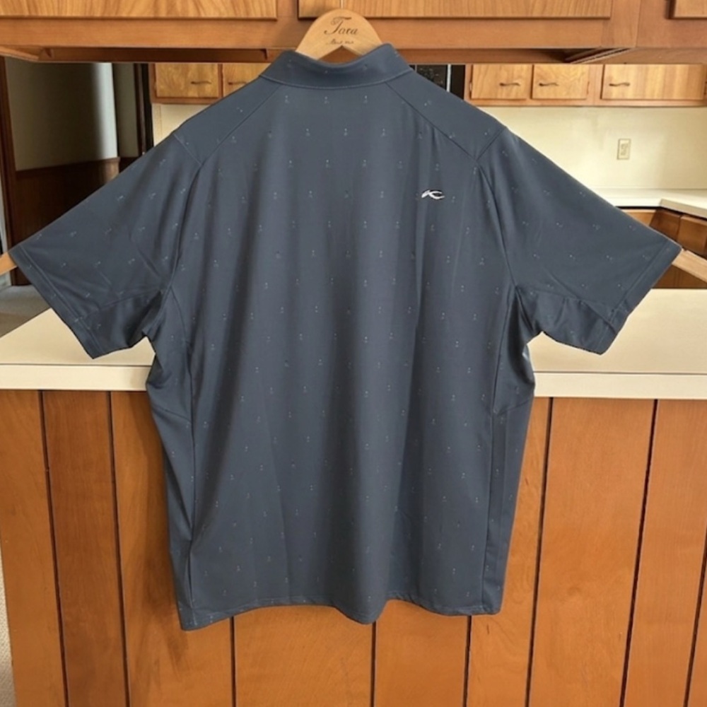 KJUS Men's Size XXL Blue Short Sleeve Golf Polo Shirt - Green Flag Pins
T - Picture 4 of 16